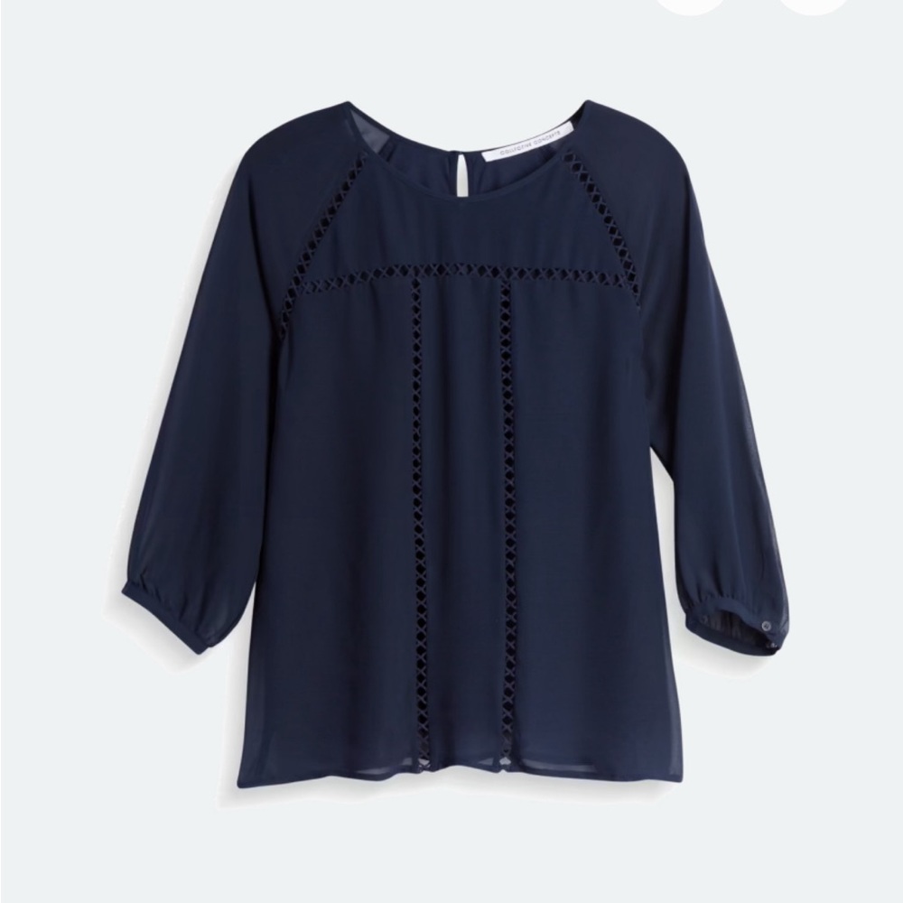 Collective Concepts Crochet Detail Blouse Medium